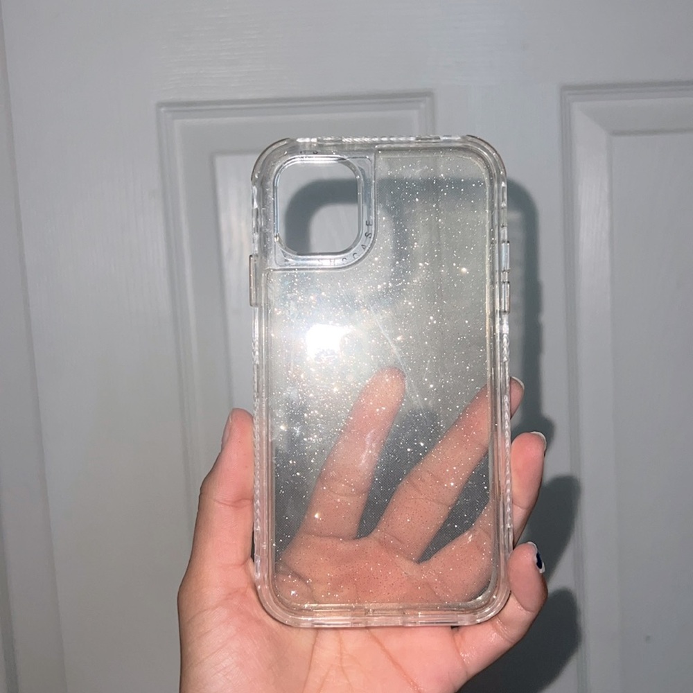 For an IPhone 12 & thick plastic with glitter